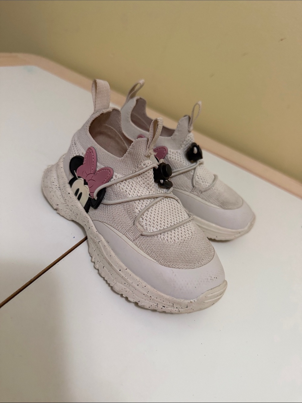 Zara White Kids Sneakers with Pink Accent
